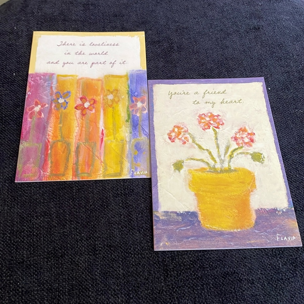 Amcal Greeting Cards-Tapestry of Flavia-9 Cards & Envelopes- Message on Front